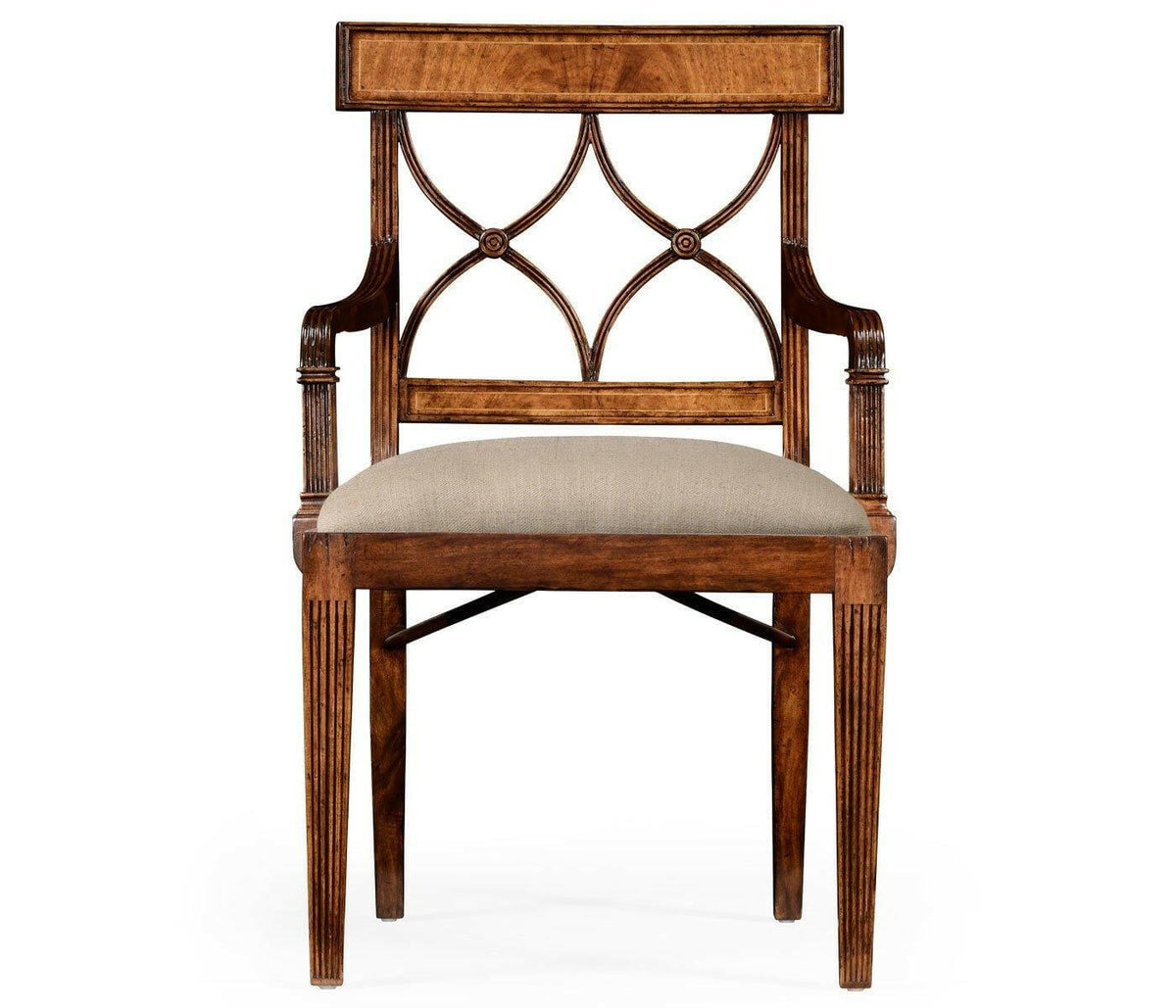 Jonathan Charles Dining Armchair Regency Arched Back - Mazo.