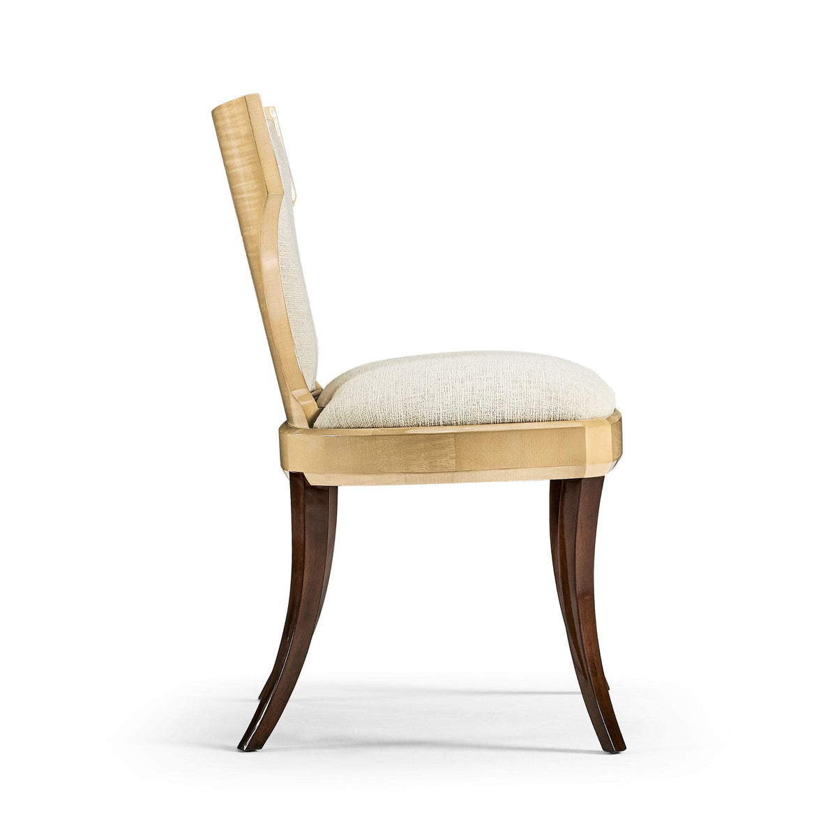 Jonathan Charles Dining Chair Champagne in Shambala Fabric.