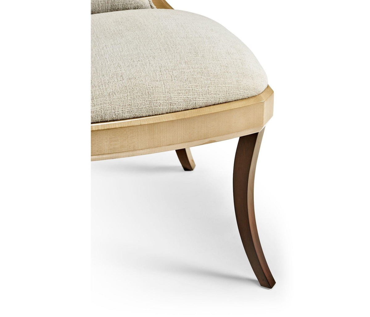 Jonathan Charles Dining Chair Champagne in Shambala Fabric.