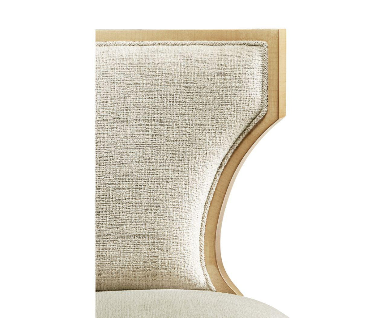 Jonathan Charles Dining Chair Champagne in Shambala Fabric.