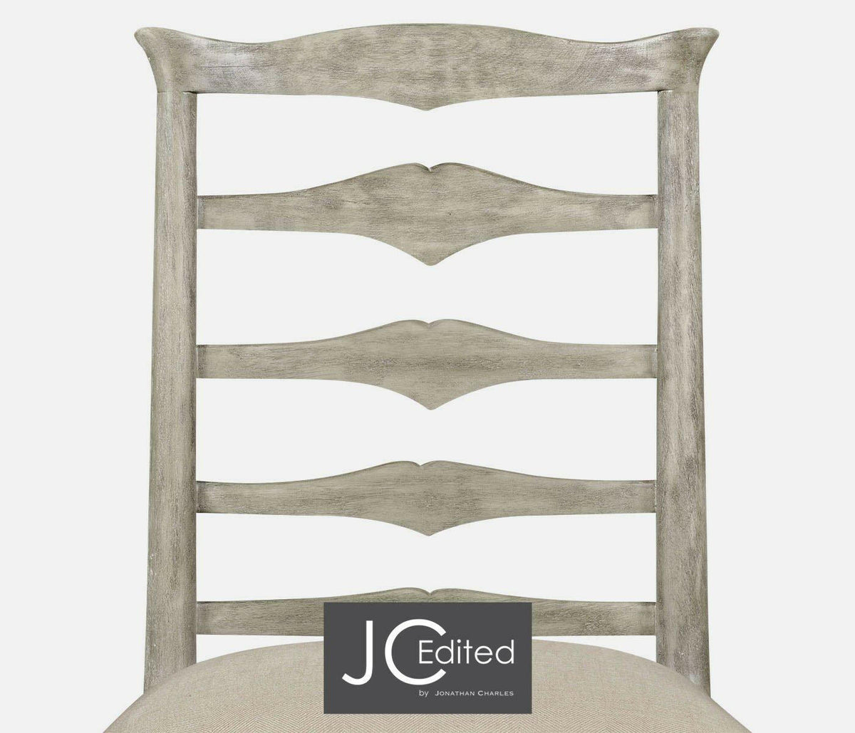 Jonathan Charles Dining Chair Rustic Ladder Back in Mazo - Rustic Grey.