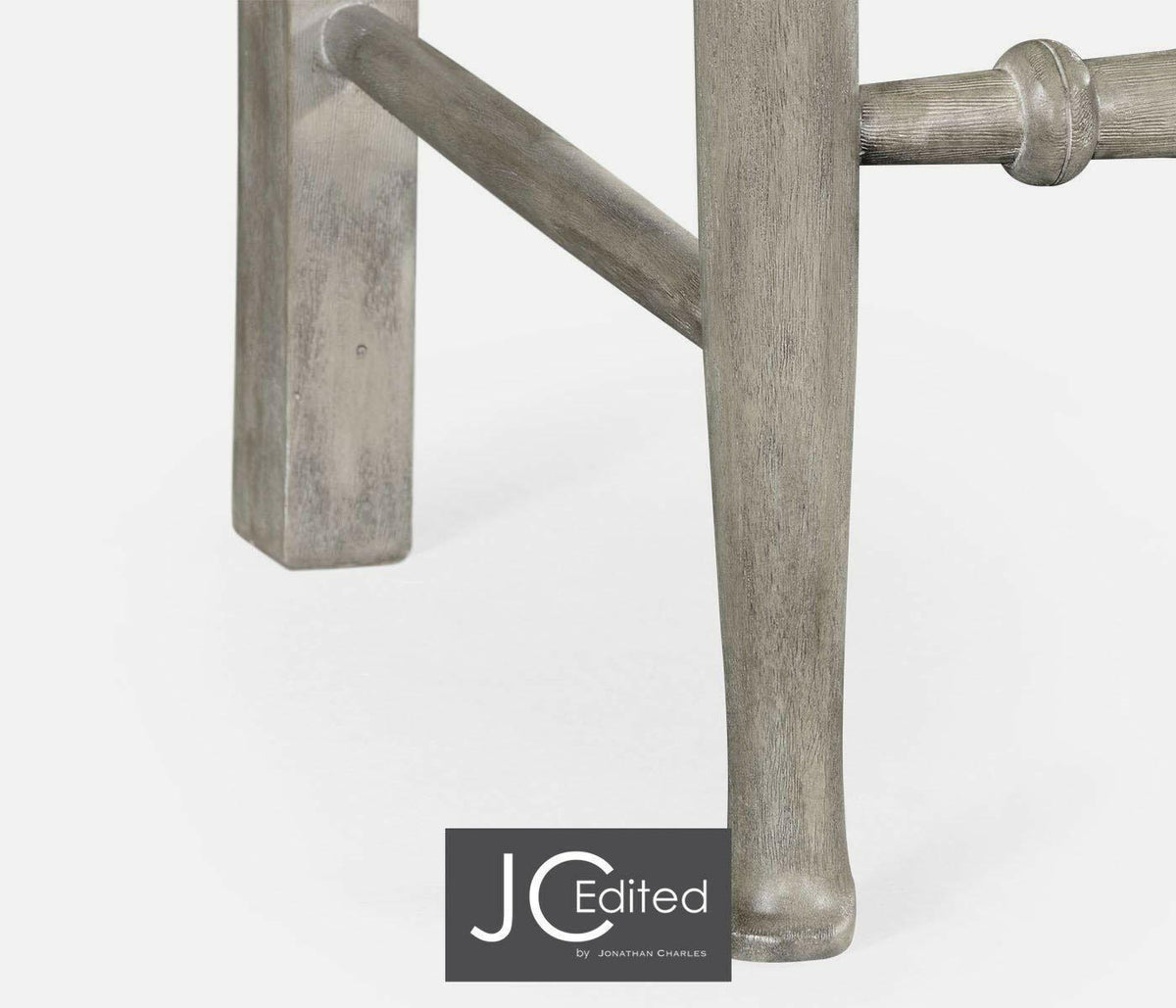 Jonathan Charles Dining Chair Rustic Ladder Back in Mazo - Rustic Grey.