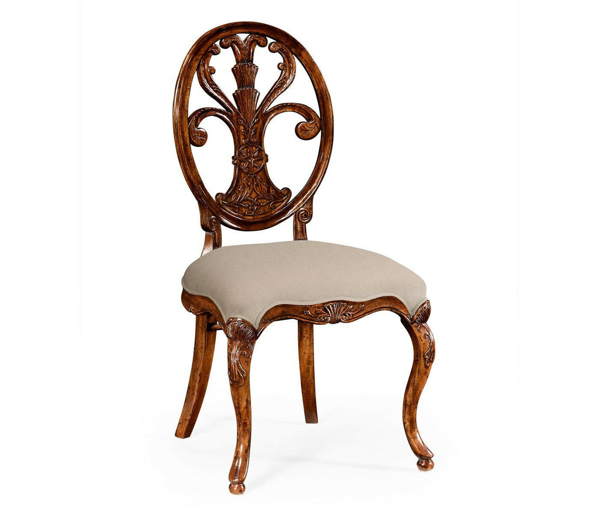 Jonathan Charles Dining Chair Sheraton in Walnut - Mazo.