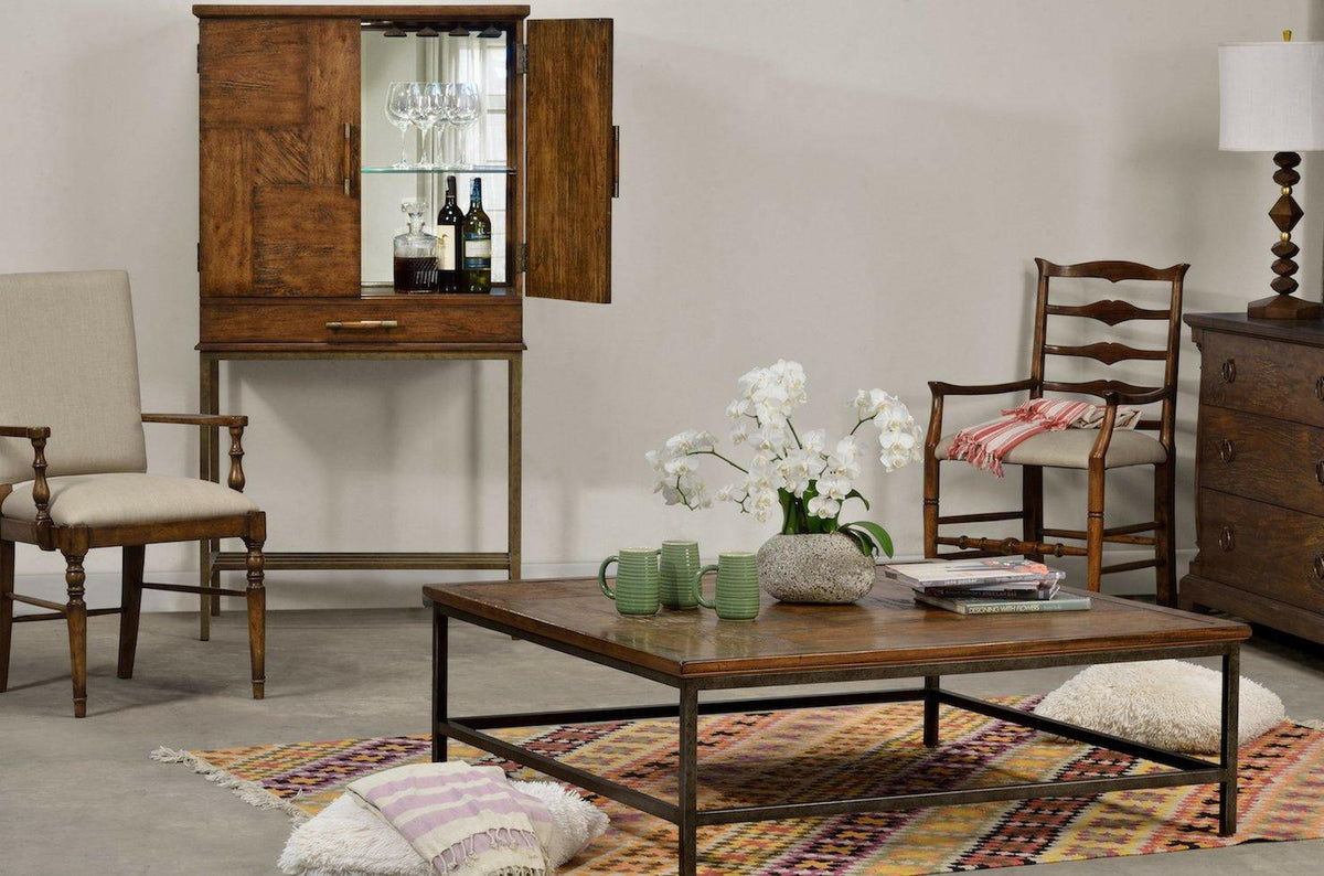 Jonathan Charles Dining Chair with Arms Rustic in Mazo - Country Walnut.