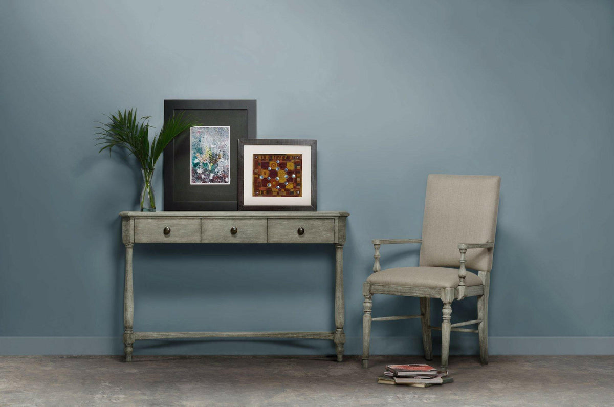 Jonathan Charles Dining Chair with Arms Rustic in Mazo - Rustic Grey.