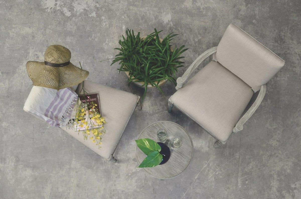 Jonathan Charles Dining Chair with Arms Rustic in Mazo - Rustic Grey.