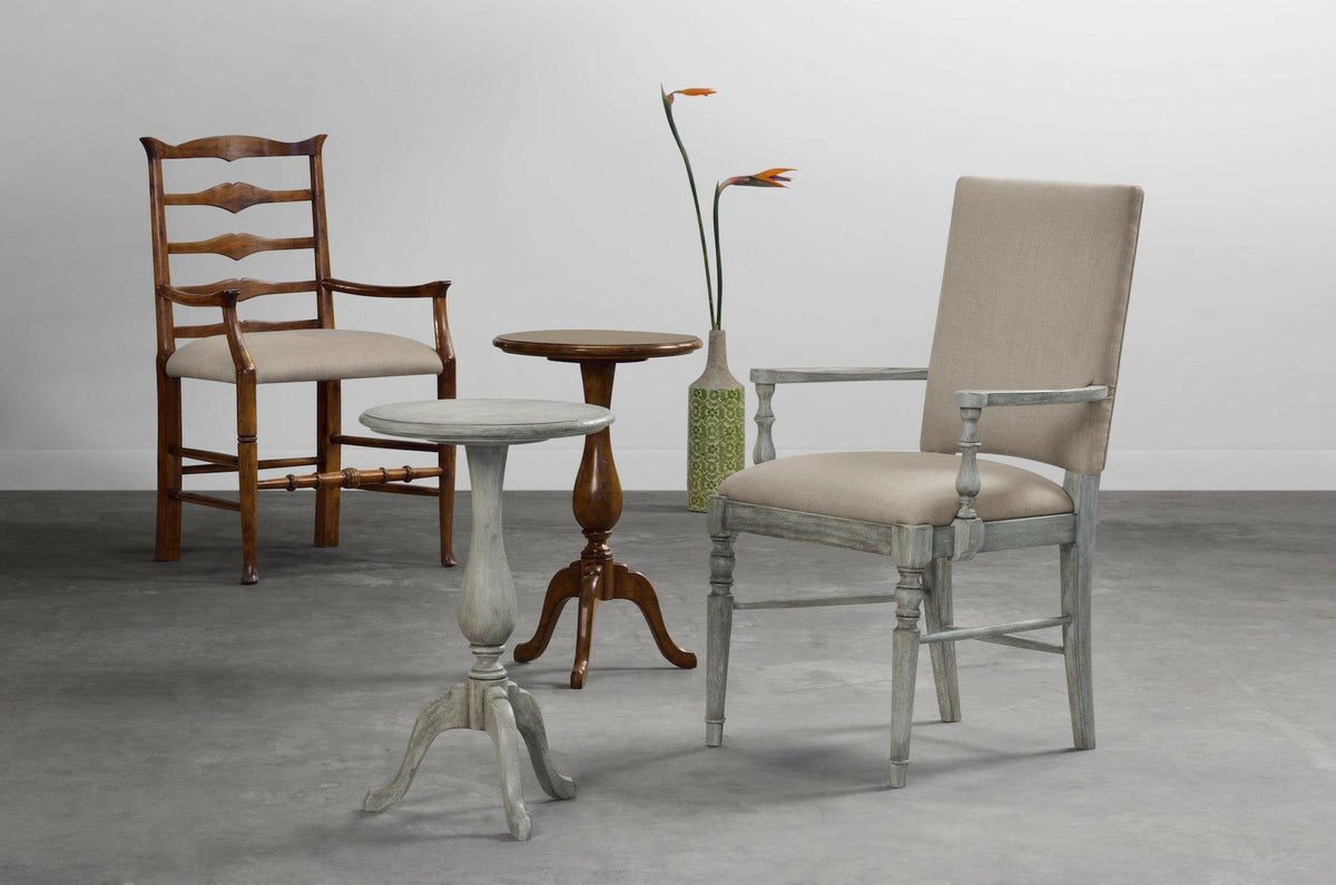 Jonathan Charles Dining Chair with Arms Rustic in Mazo - Rustic Grey.