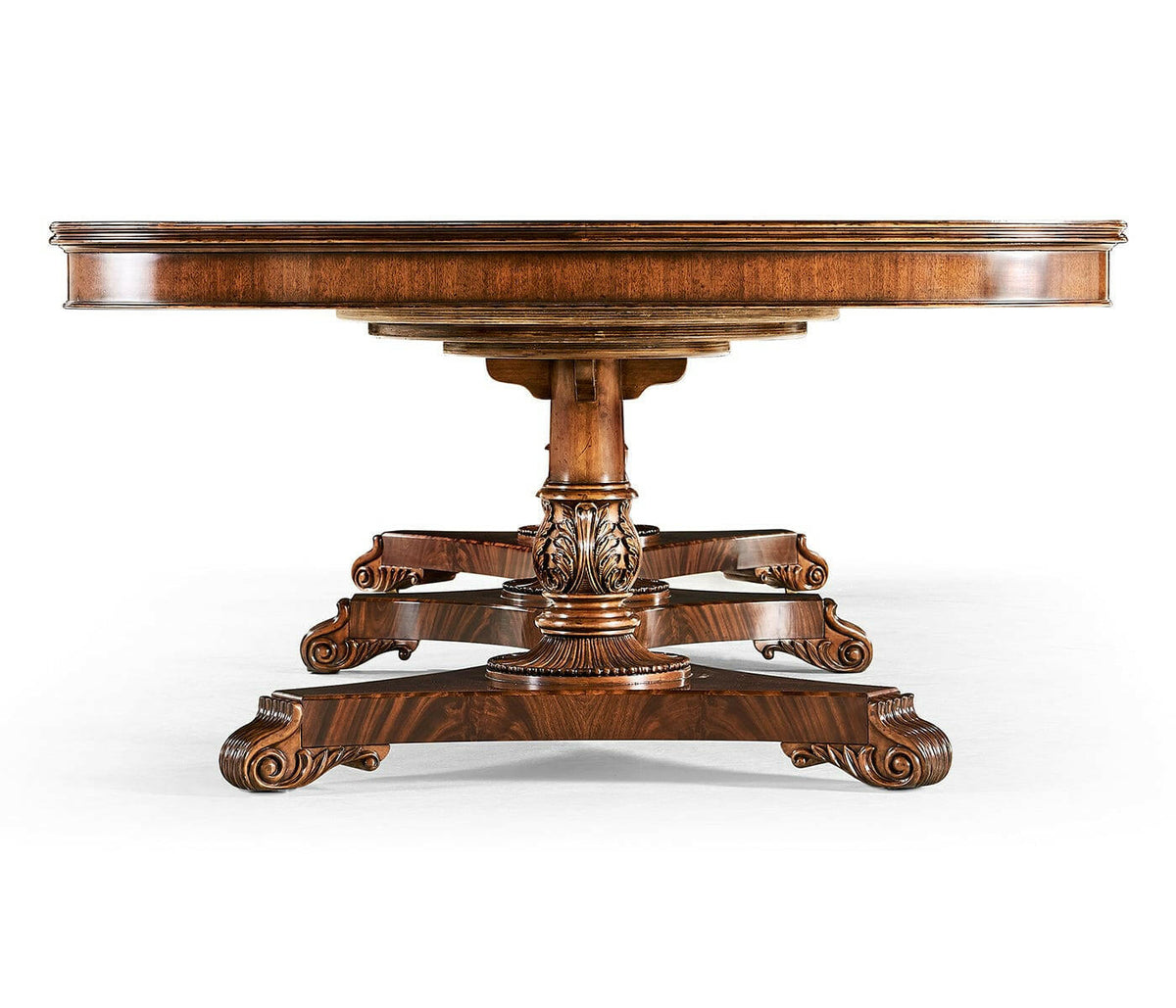 Jonathan Charles Dining Table Georgian Triple Pedestal Without Gilding.