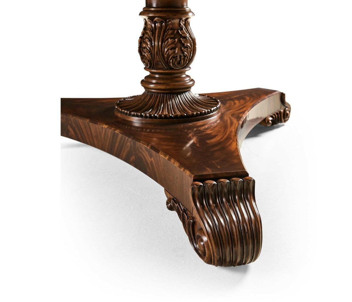 Jonathan Charles Dining Table Georgian Triple Pedestal Without Gilding.