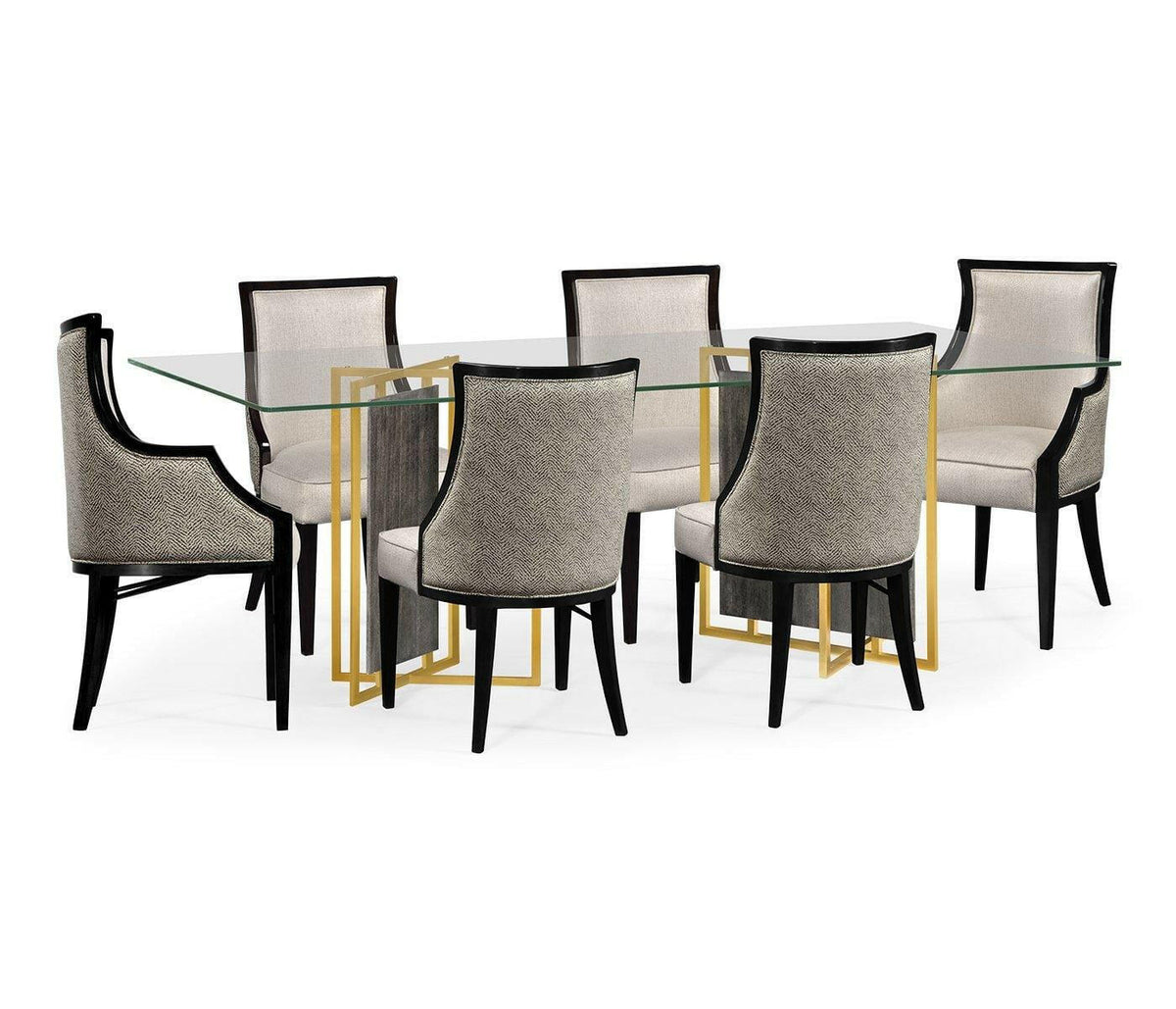 Jonathan Charles Dining Table in Smoked Grey Eucalyptus.