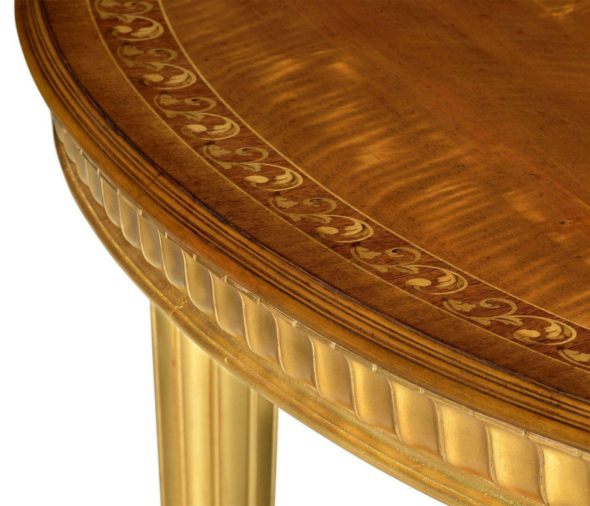 Jonathan Charles Dining Table Louis Xv with Gilded Base.