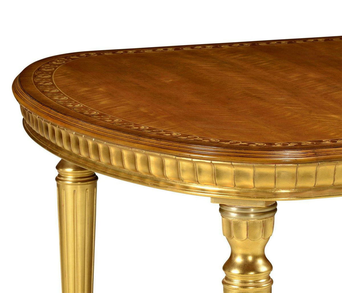 Jonathan Charles Dining Table Louis Xv with Gilded Base.