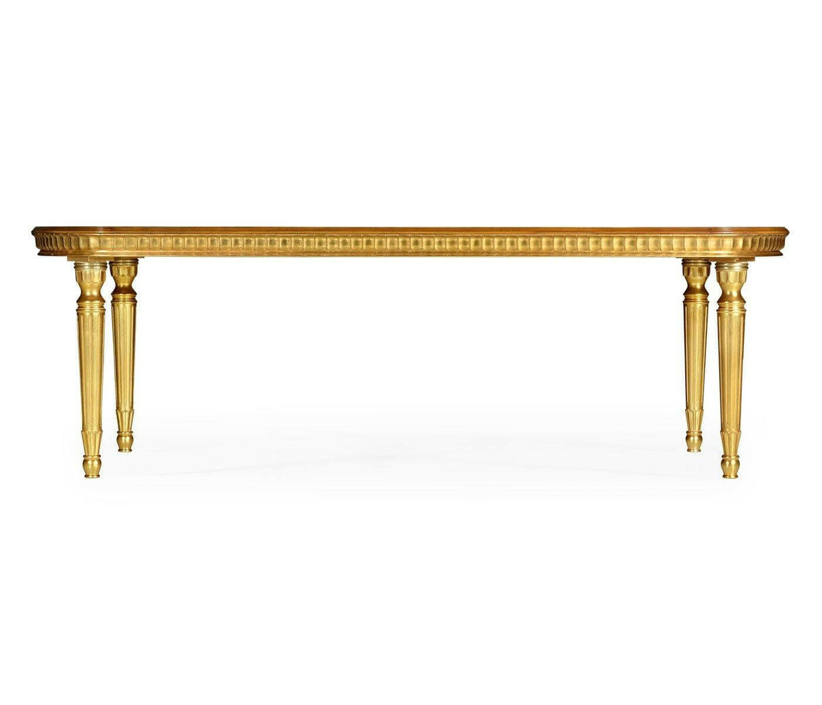 Jonathan Charles Dining Table Louis Xv with Gilded Base.