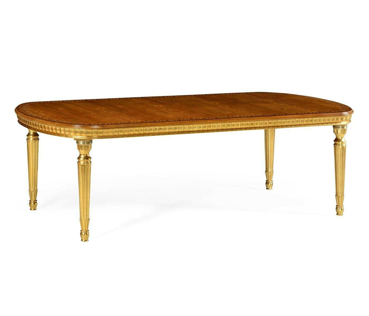 Jonathan Charles Dining Table Louis Xv with Gilded Base.