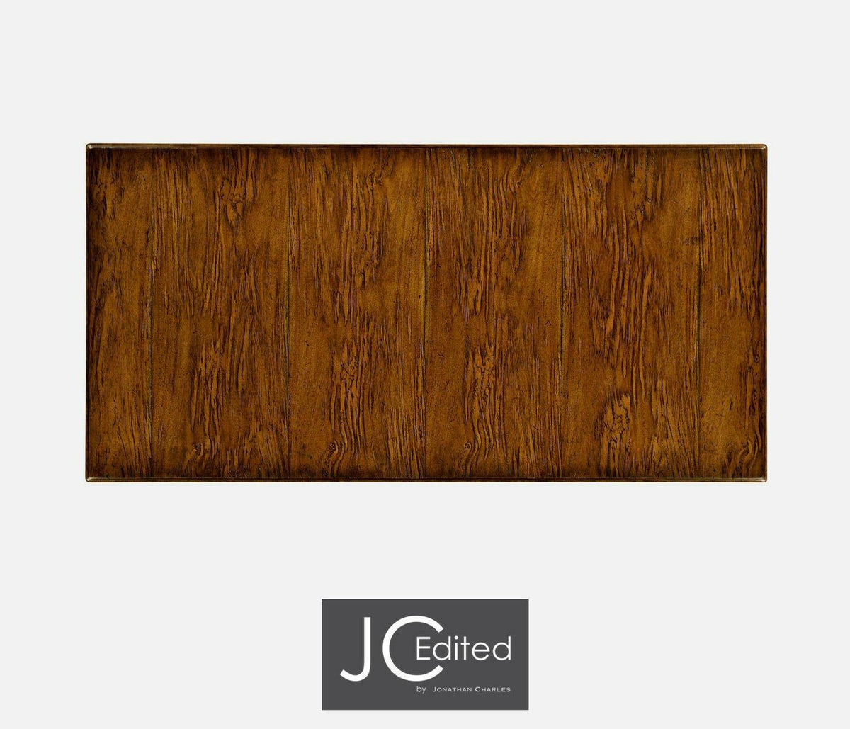 Jonathan Charles Dining Table Rustic with Pedestal Base - Walnut.