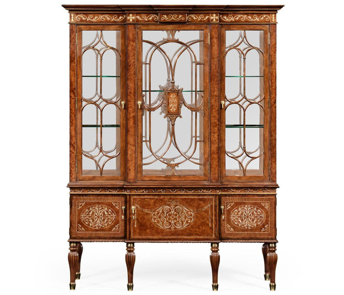 Jonathan Charles Display Cabinet Breakfront Mother of Pearl.