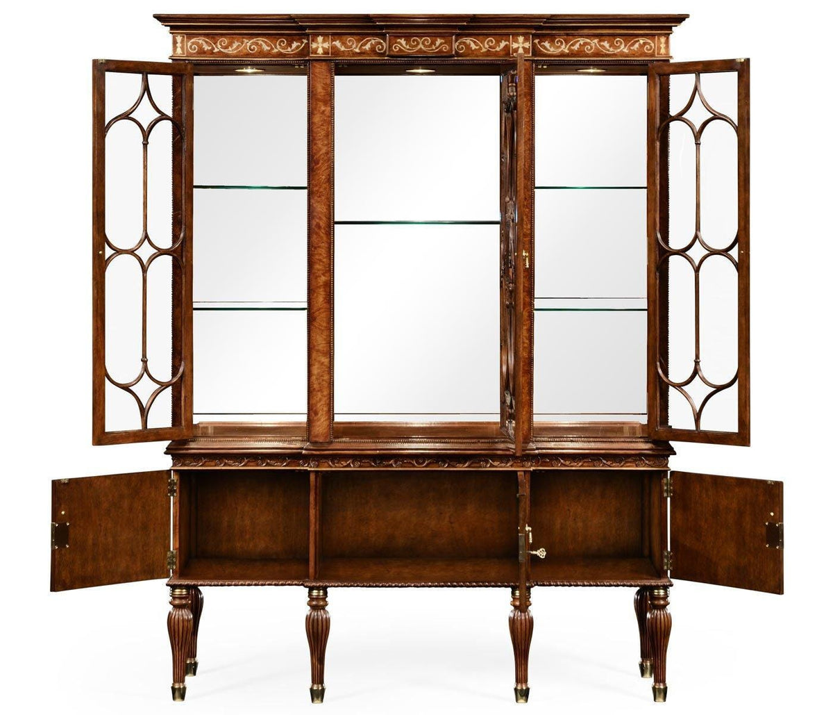 Jonathan Charles Display Cabinet Breakfront Mother of Pearl.