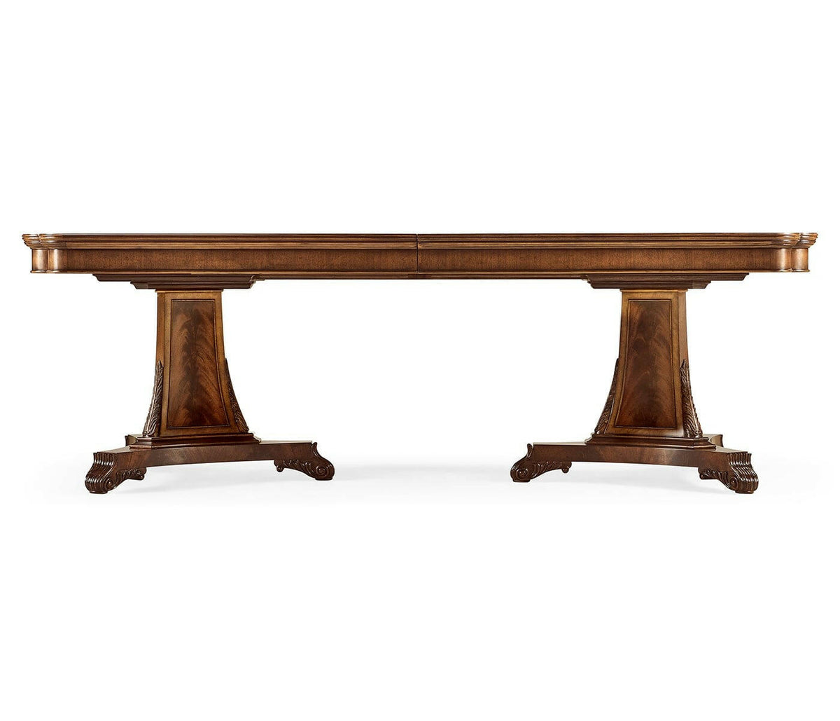 Jonathan Charles Extending Dining Table Neoclassical in Mahogany.