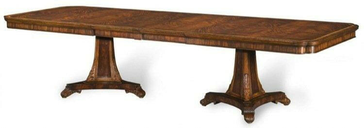 Jonathan Charles Extending Dining Table Neoclassical in Mahogany.