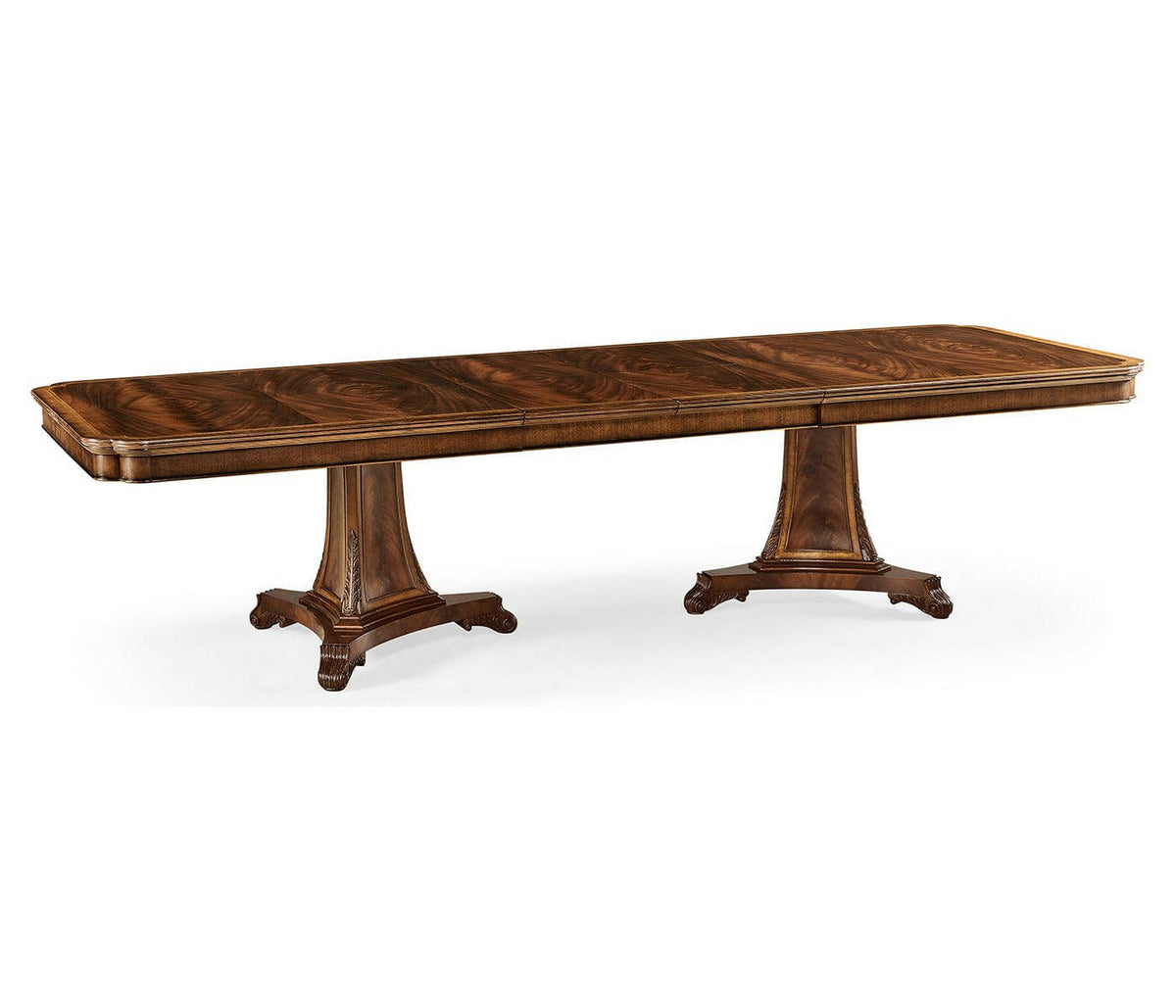 Jonathan Charles Extending Dining Table Neoclassical in Mahogany.