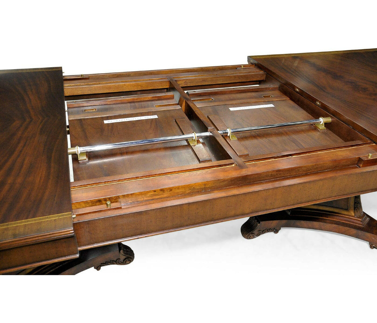 Jonathan Charles Extending Dining Table Neoclassical in Mahogany.