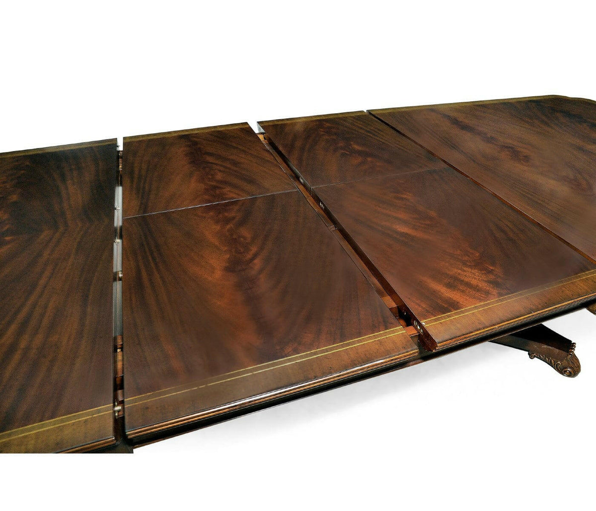 Jonathan Charles Extending Dining Table Neoclassical in Mahogany.