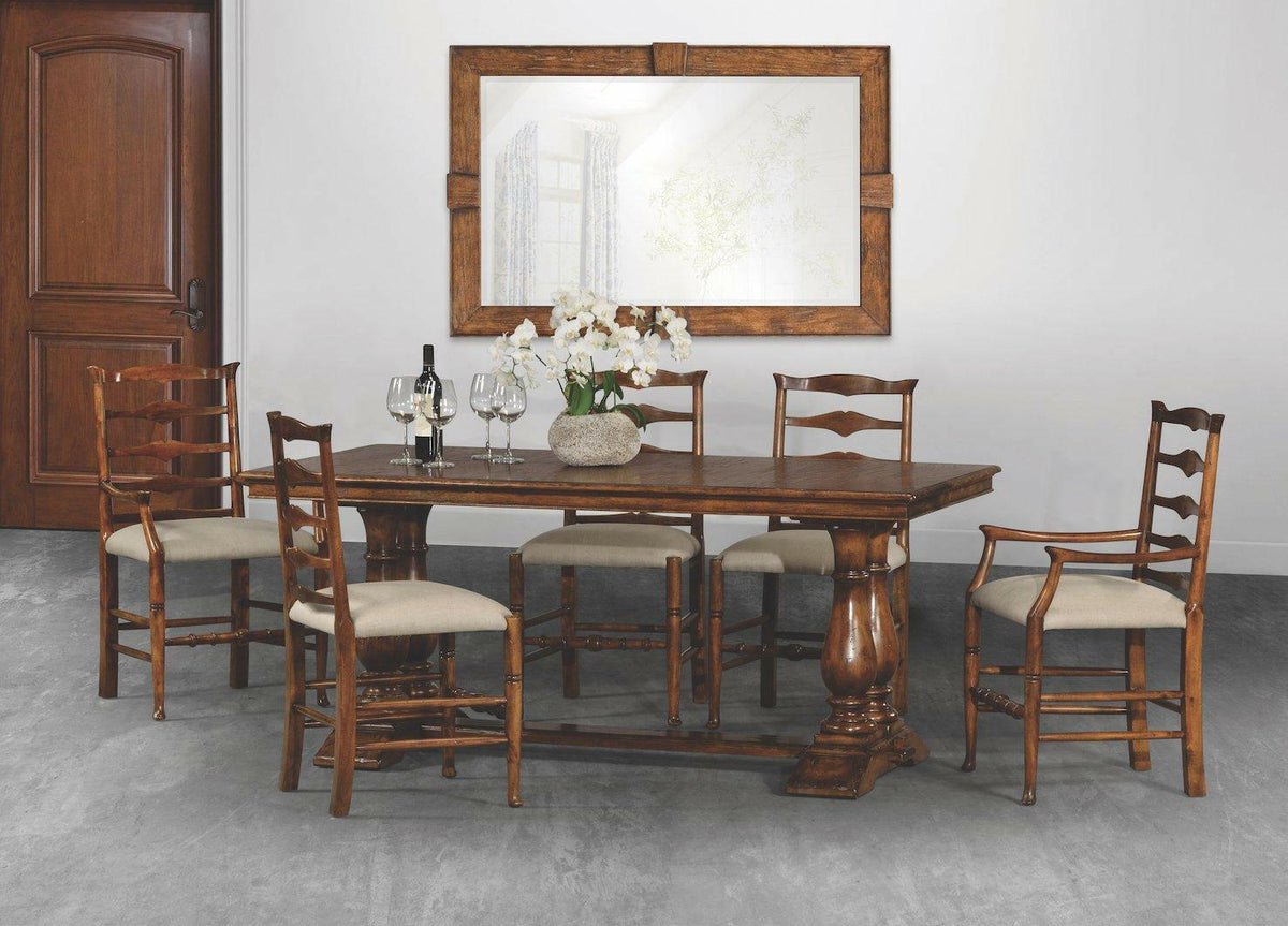 Jonathan Charles Extending Refectory Dining Table Rustic - Country Walnut.