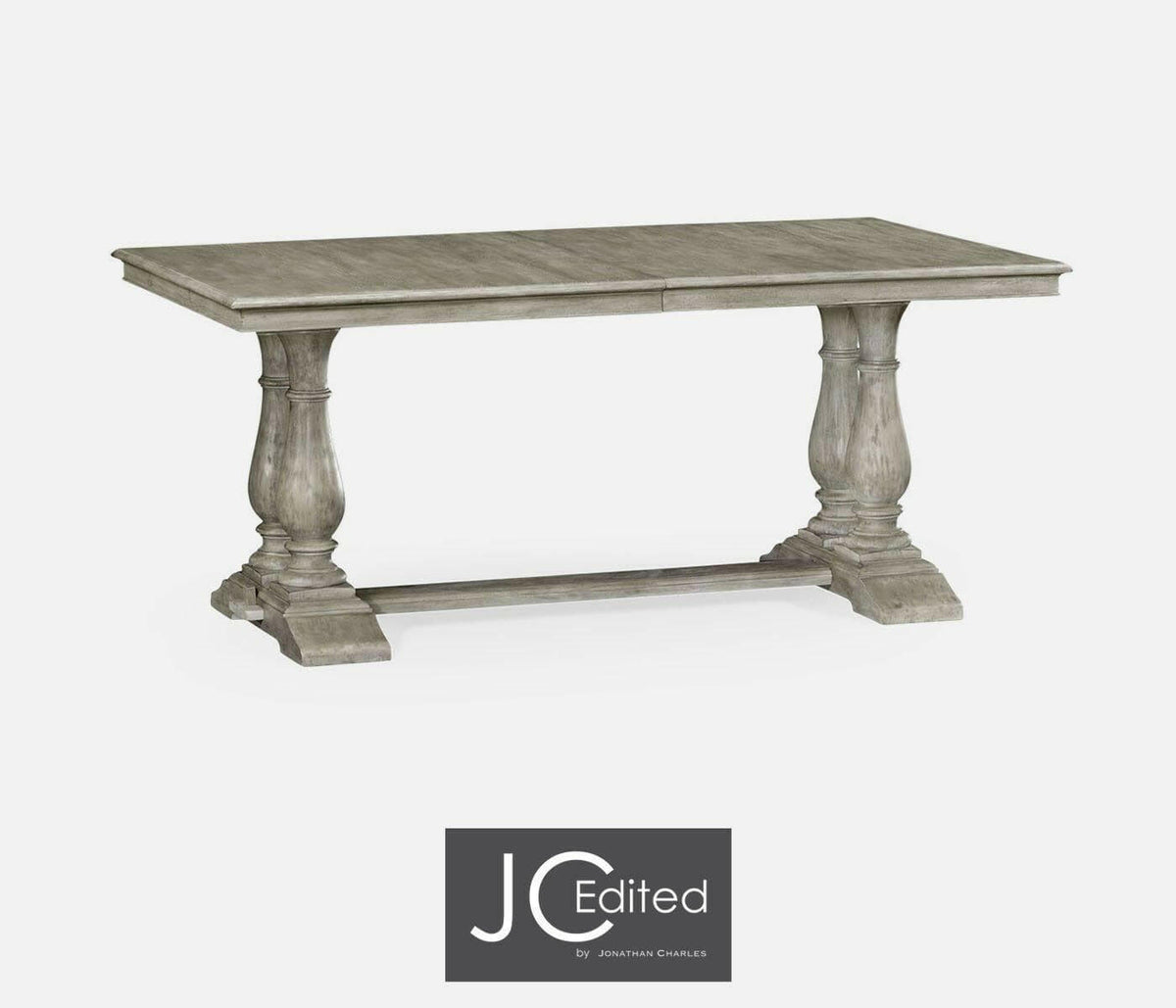 Jonathan Charles Extending Refectory Dining Table Rustic - Rustic Grey.