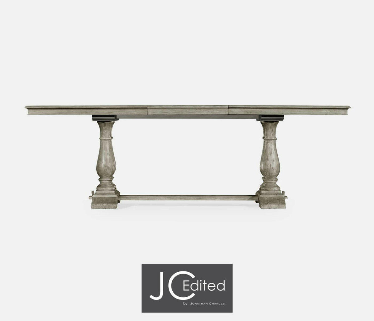 Jonathan Charles Extending Refectory Dining Table Rustic - Rustic Grey.