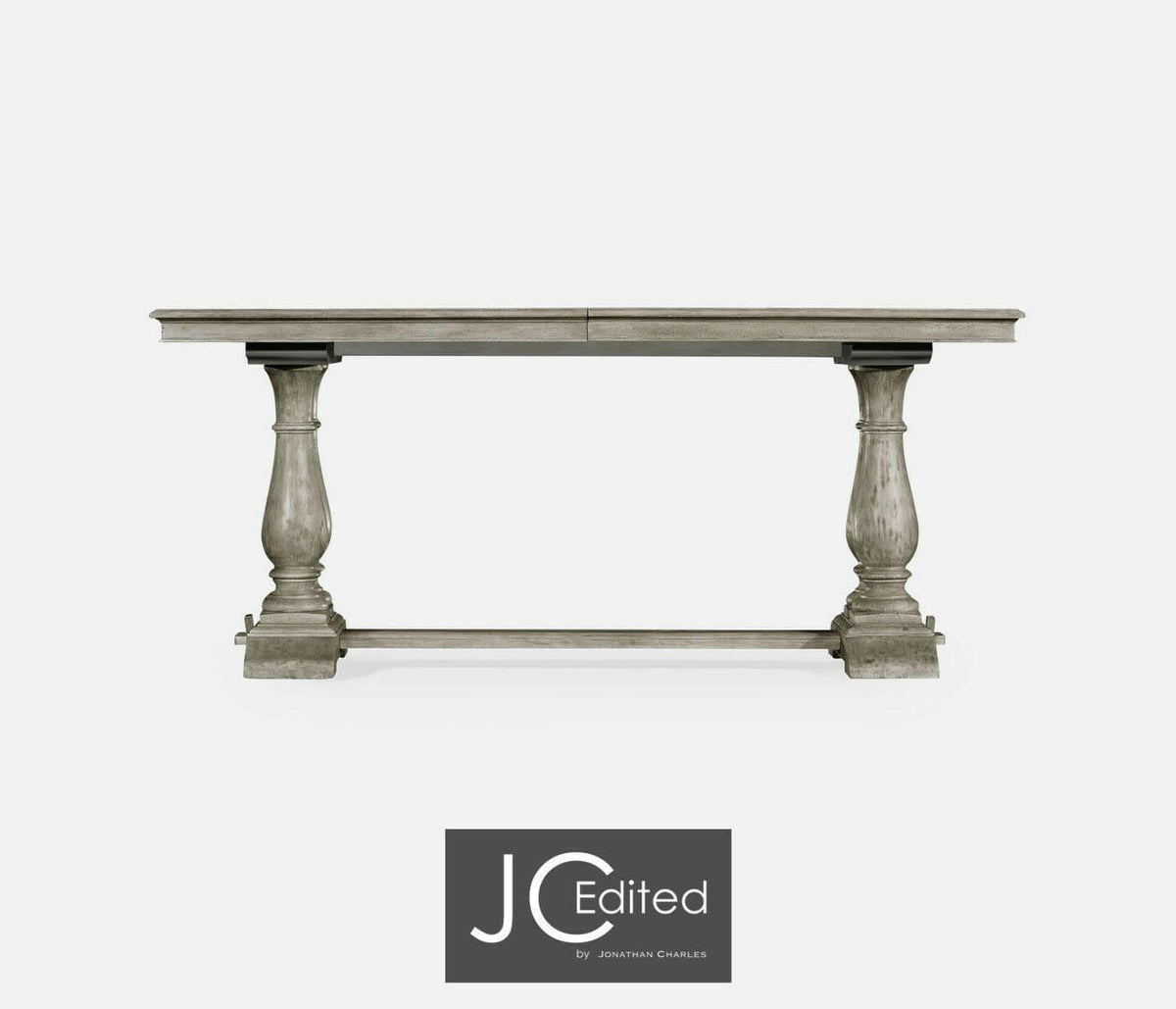 Jonathan Charles Extending Refectory Dining Table Rustic - Rustic Grey.
