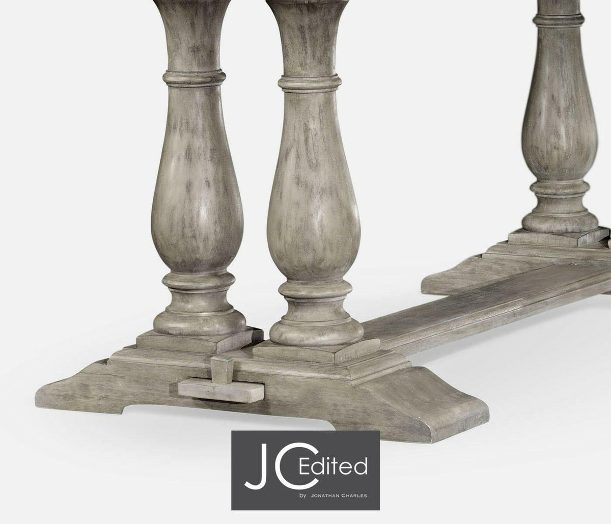 Jonathan Charles Extending Refectory Dining Table Rustic - Rustic Grey.