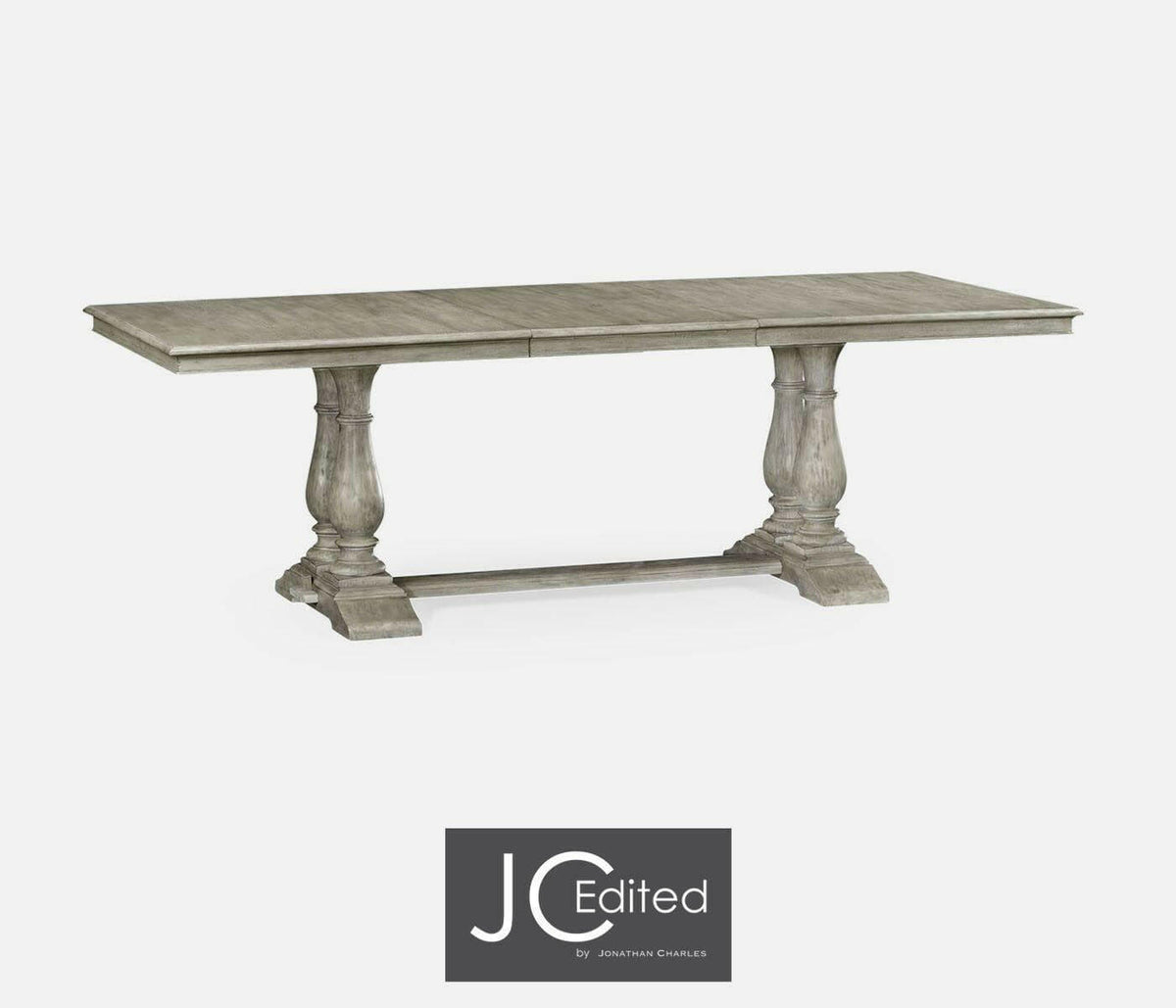 Jonathan Charles Extending Refectory Dining Table Rustic - Rustic Grey.