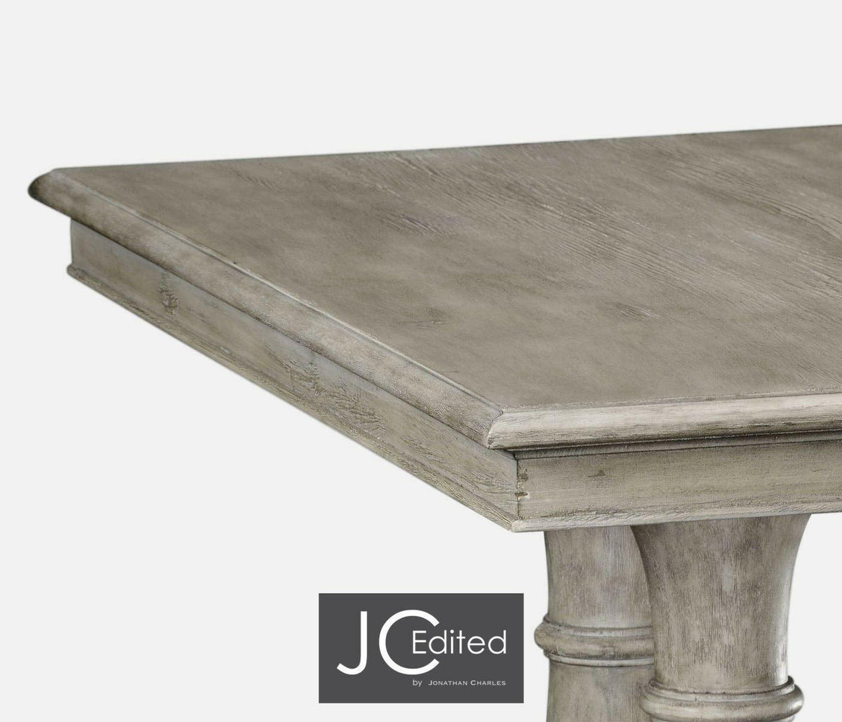 Jonathan Charles Extending Refectory Dining Table Rustic - Rustic Grey.