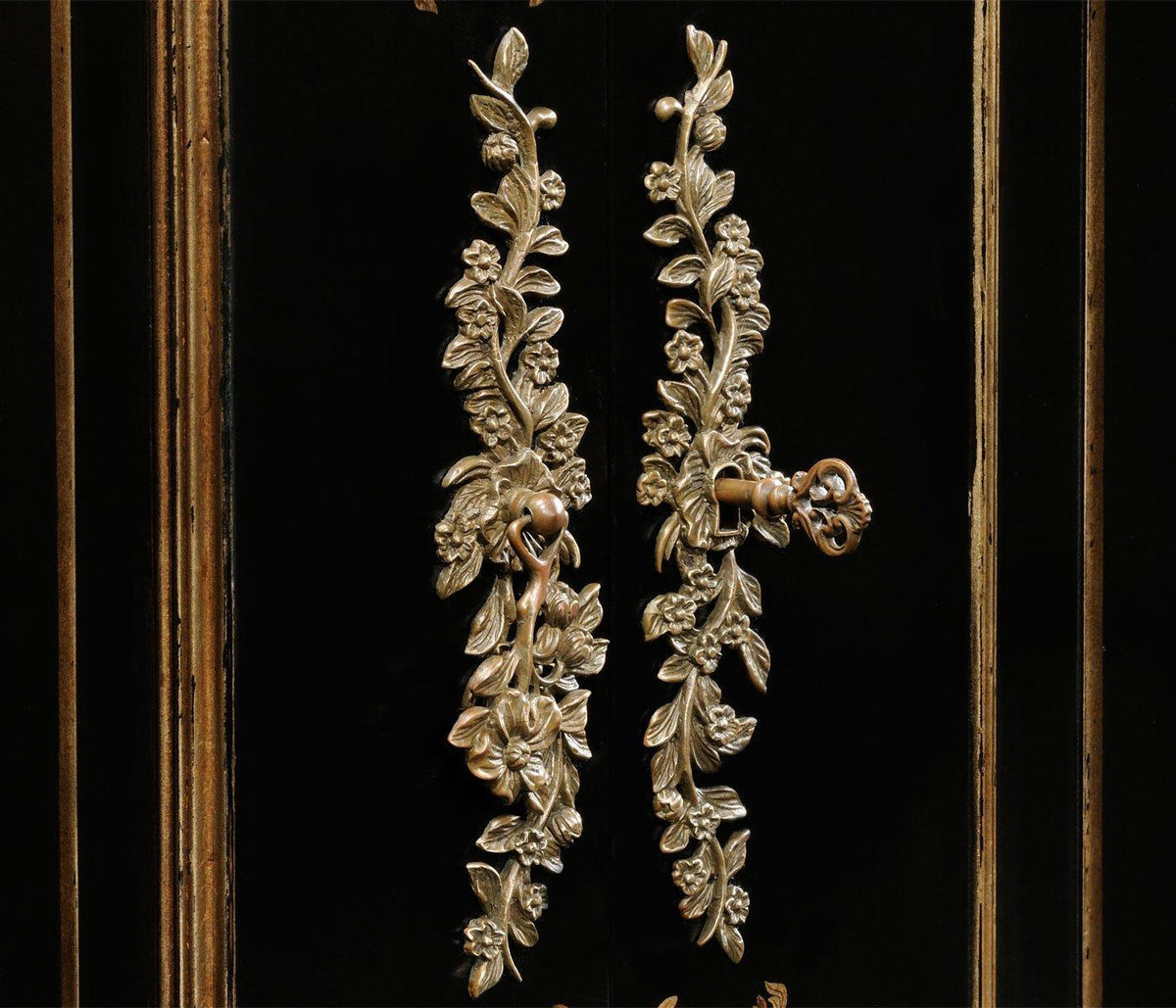 Jonathan Charles Formal Black & Gold Drinks Cabinet.