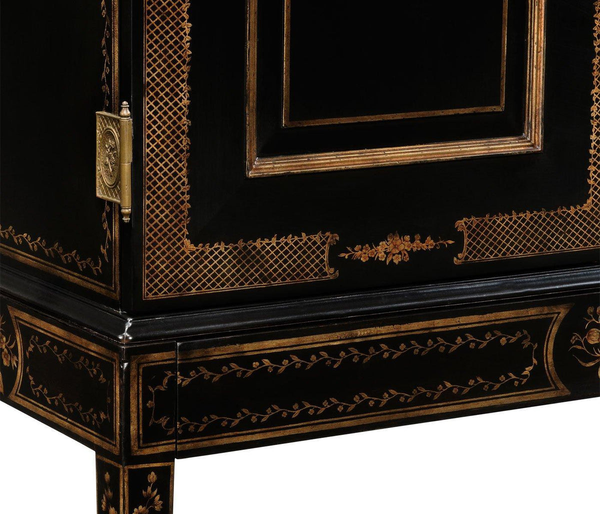 Jonathan Charles Formal Black & Gold Drinks Cabinet.