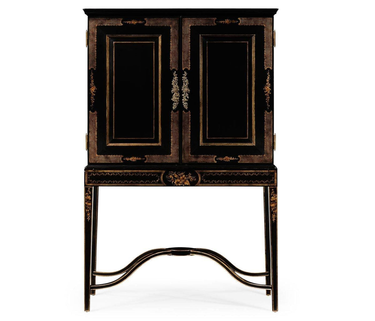 Jonathan Charles Formal Black & Gold Drinks Cabinet.