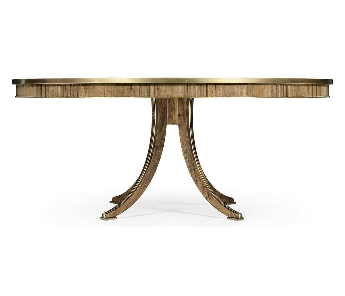 Jonathan Charles Golden Amber Round Dining Table.