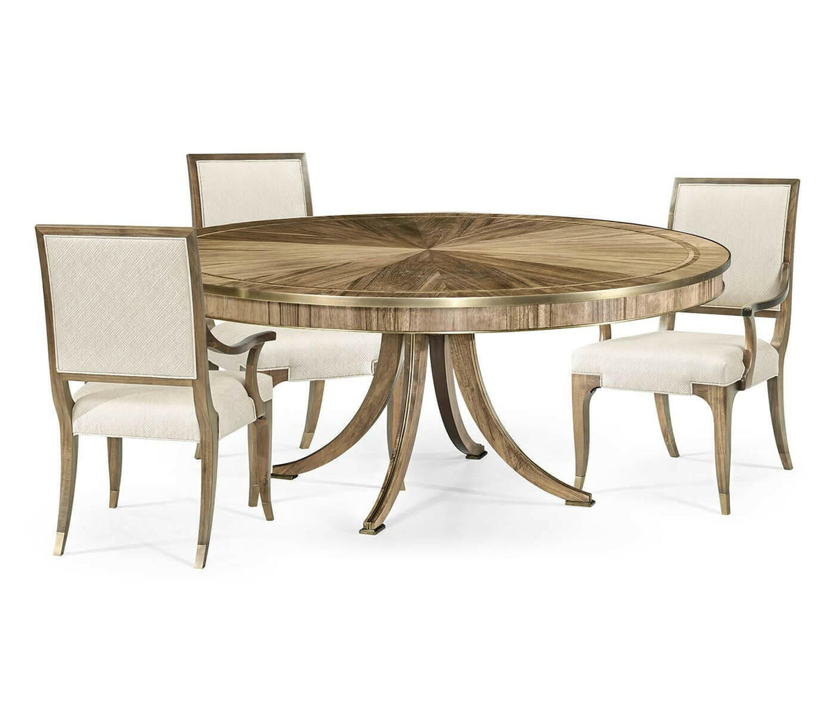 Jonathan Charles Golden Amber Round Dining Table.