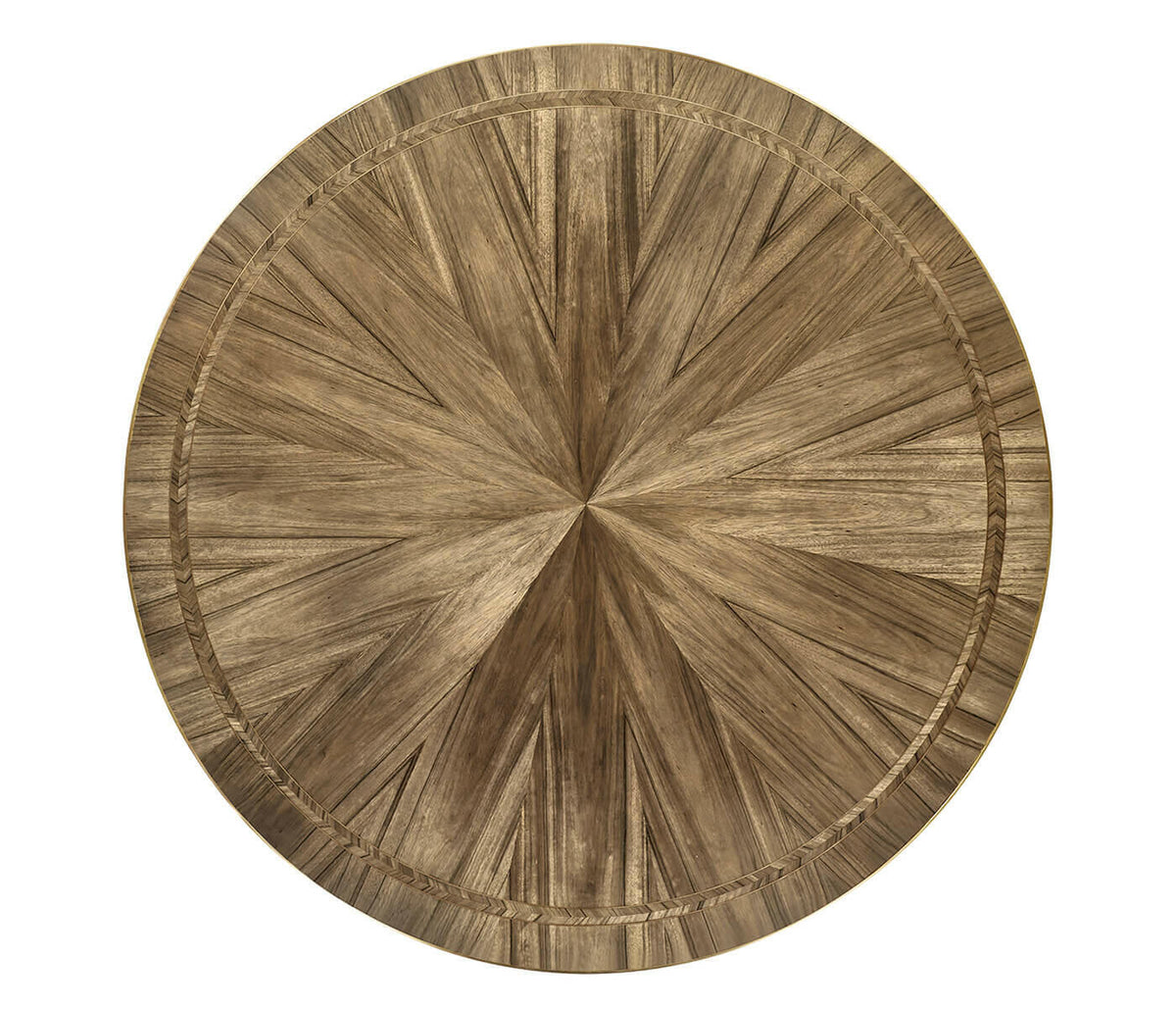 Jonathan Charles Golden Amber Round Dining Table.