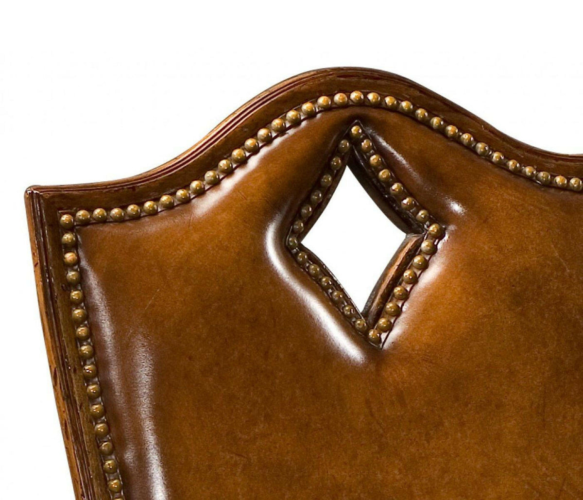 Jonathan Charles High Back Armchair Playing Card Diamond - Leather.