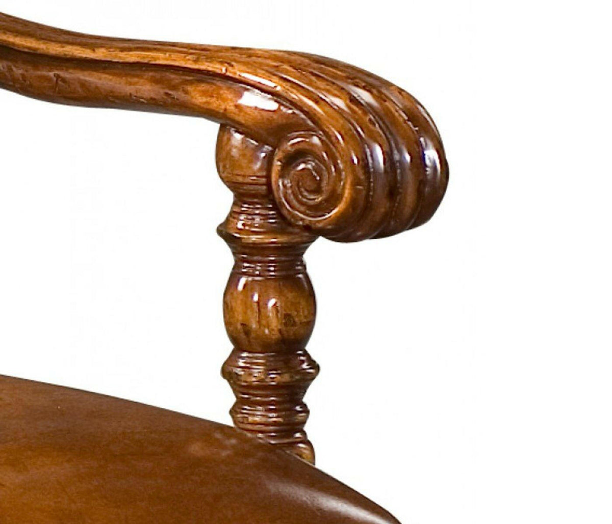 Jonathan Charles High Back Armchair Playing Card Diamond - Leather.