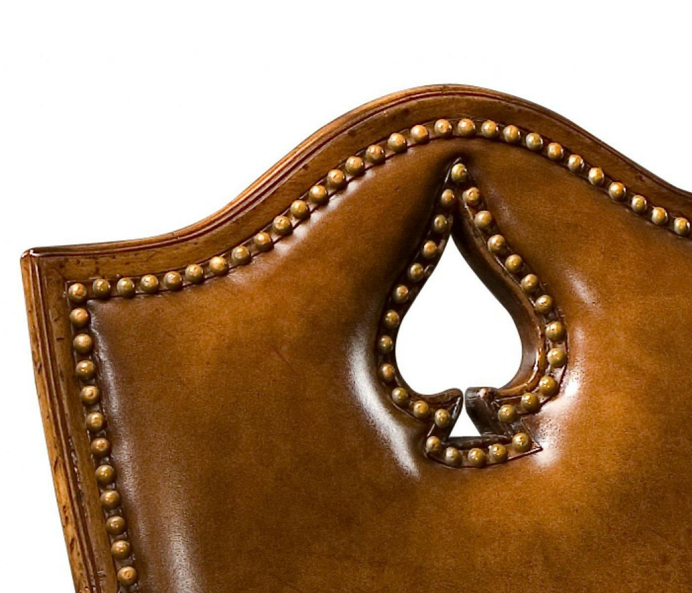 Jonathan Charles Dining Jonathan Charles High Back Armchair Playing Card Spade - Leather House of Isabella UK