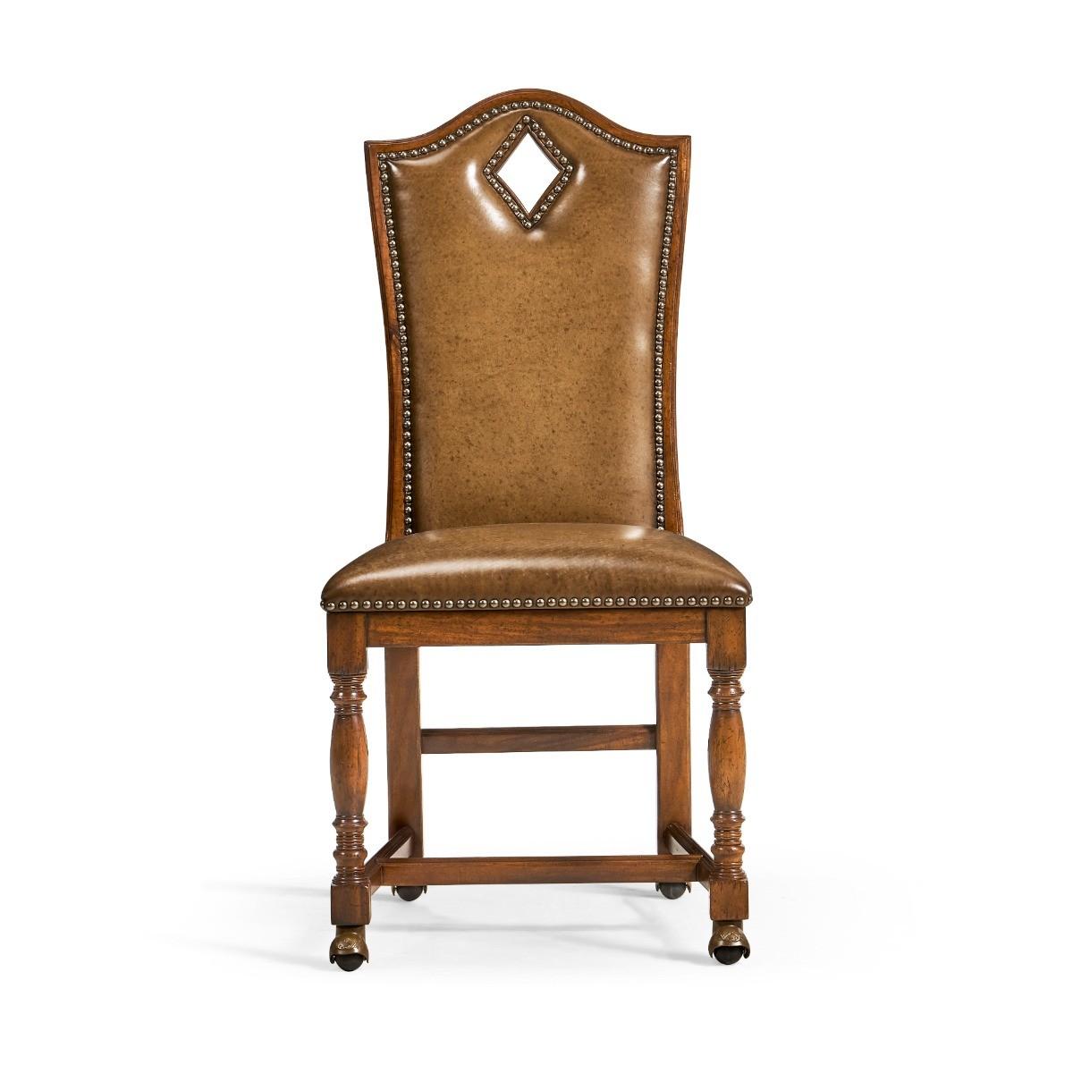 Jonathan Charles Dining Jonathan Charles High Back Chair Playing Card Diamond - Leather House of Isabella UK