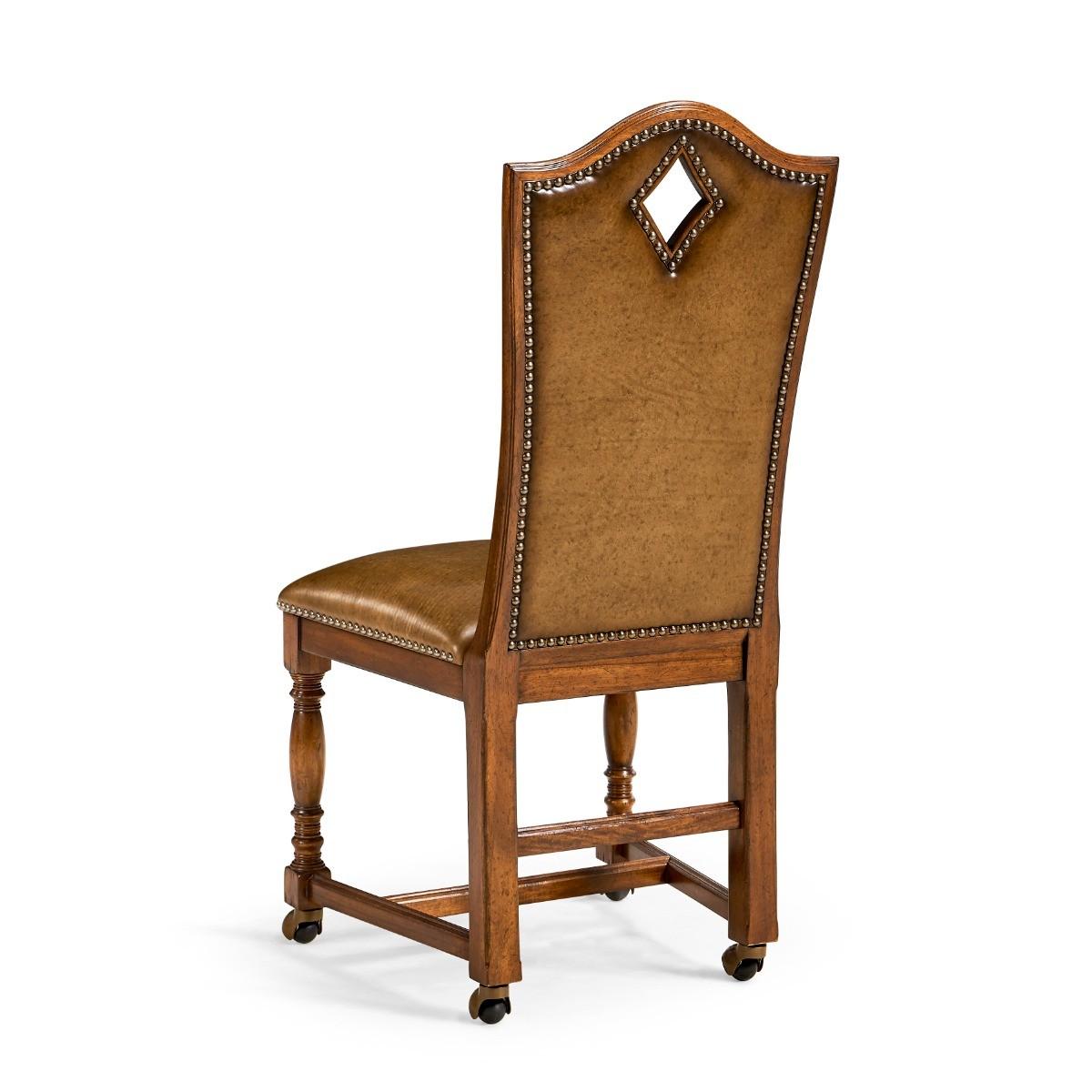 Jonathan Charles Dining Jonathan Charles High Back Chair Playing Card Diamond - Leather House of Isabella UK