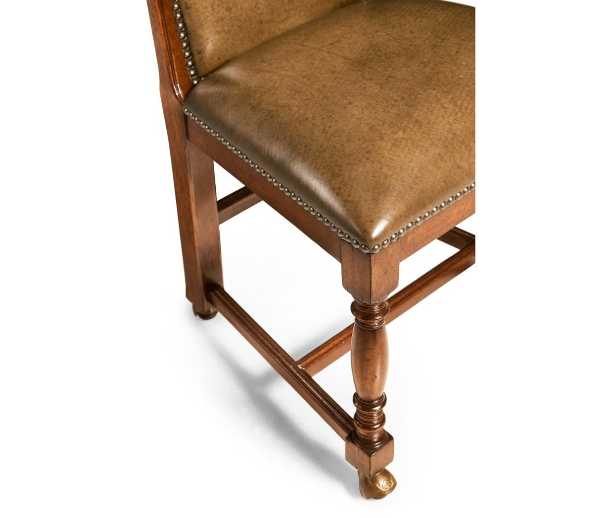 Jonathan Charles High Back Chair Playing Card Heart - Leather.