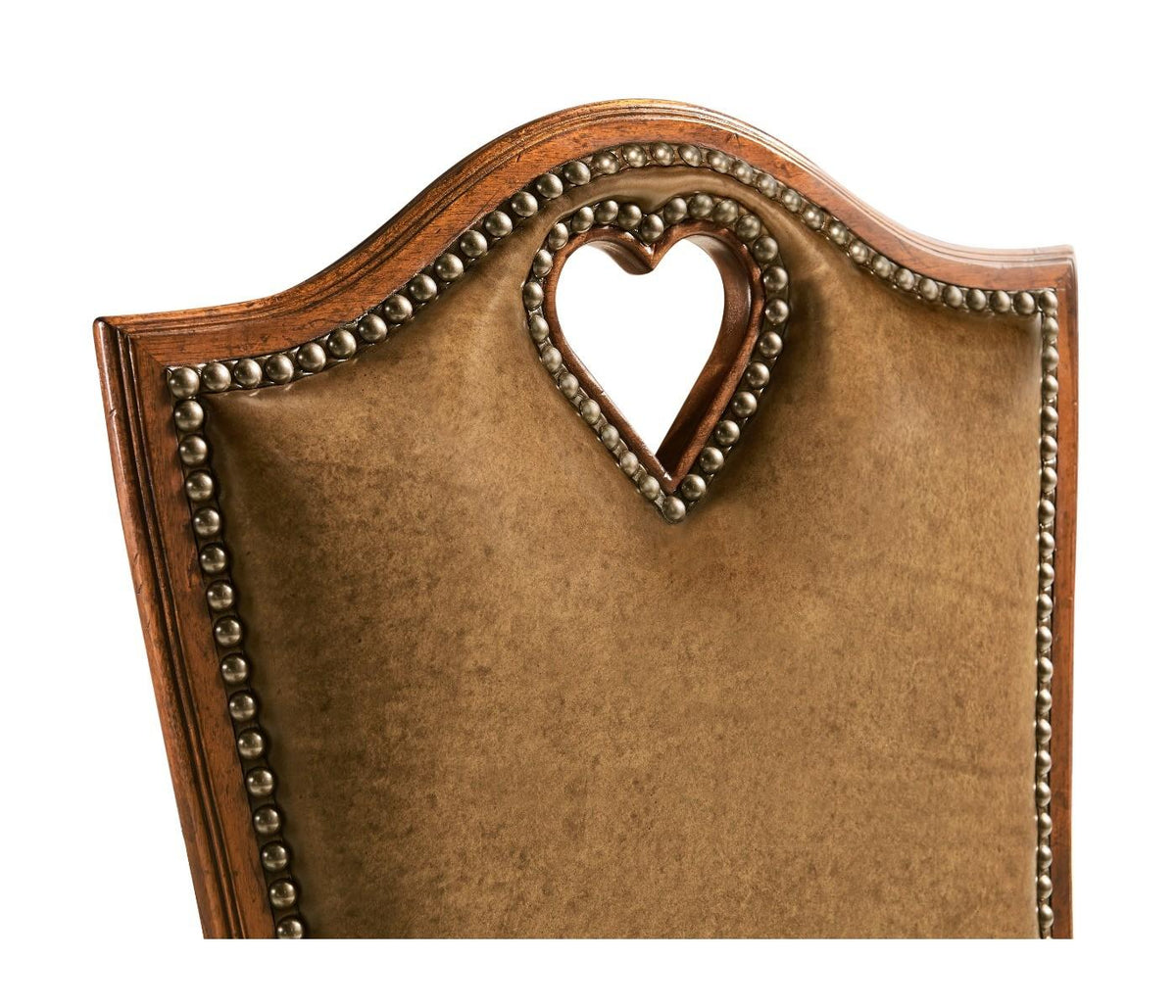 Jonathan Charles High Back Chair Playing Card Heart - Leather.