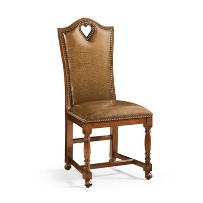 Jonathan Charles Dining Jonathan Charles High Back Chair Playing Card Heart - Leather House of Isabella UK