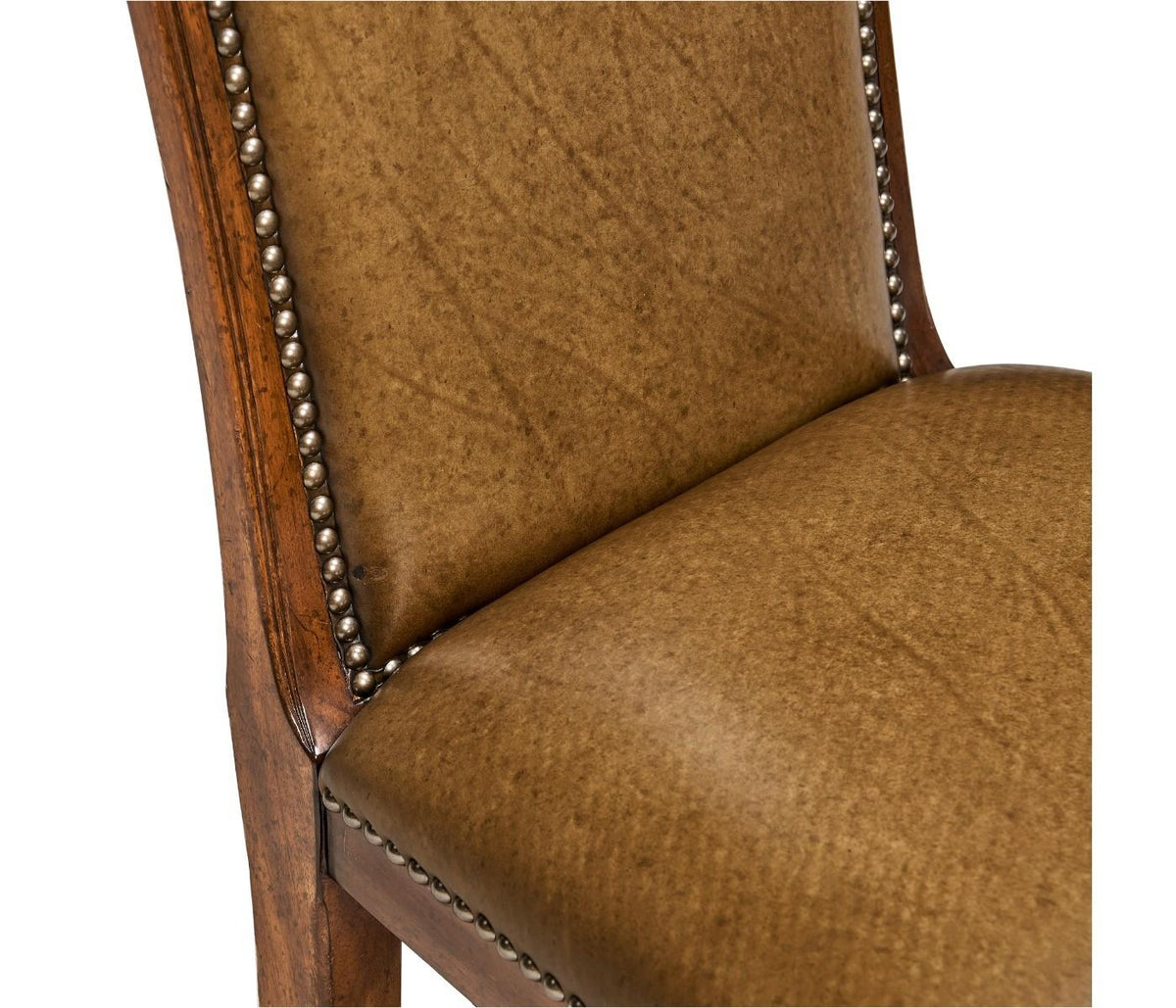 Jonathan Charles High Back Chair Playing Card Spade - Leather.