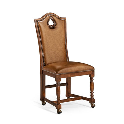 Jonathan Charles Dining Jonathan Charles High Back Chair Playing Card Spade - Leather House of Isabella UK