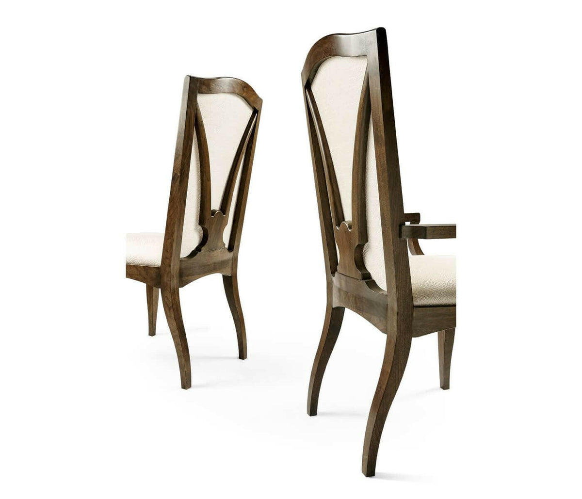 Jonathan Charles Medip Walnut Dining Armchair - Skipper.